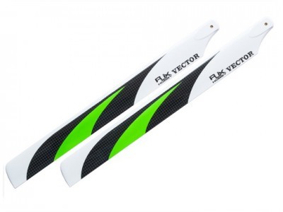 RJX 325 Vector Carbon Main Blades Green color - SN Hobbies RJX 325 Vector Carbon Main Blades Green color - SN Hobbies